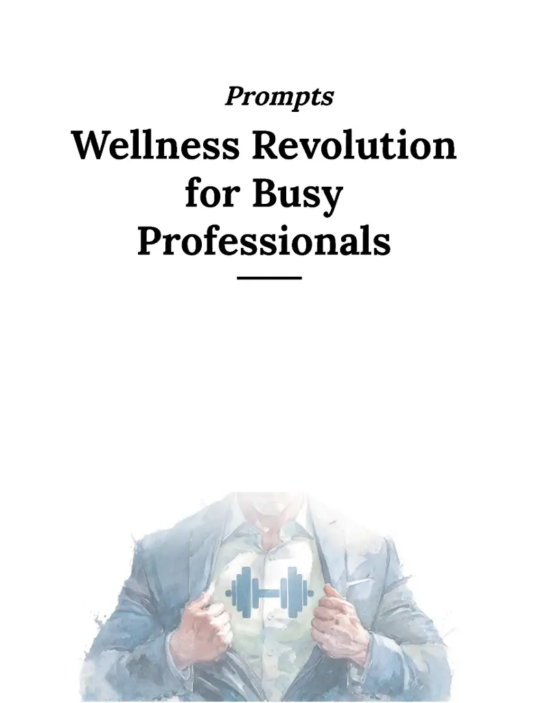 Wellness Revolution for Busy Professionals – Prompts